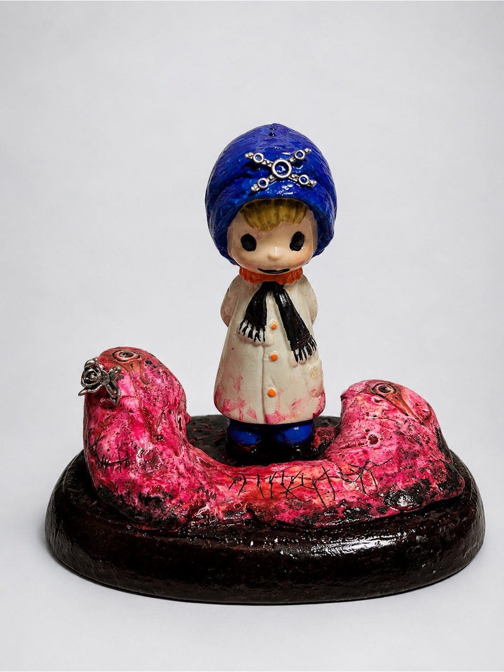 Altered Precious Moments Gothic Horror Figurine – Creepy Cute Collectible